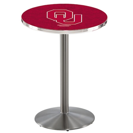 Holland Bar Stool Co 36" Stainless Steel Oklahoma Pub Table, 36" dia. Top L214S3636Oklhma