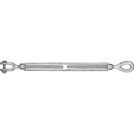 Baron BARON 18-5/8X6 Turnbuckle, 3500 lb Weight Capacity, Jaw Fitting A, Eye Fitting B, Galvanized Steel 18-5/8X6