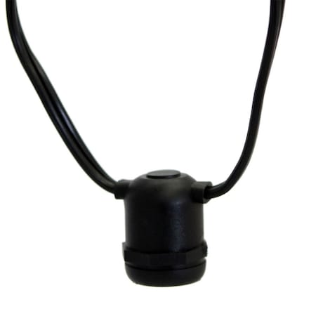 Vickerman Medium Base Socket Set 24 in. Spacing 100 ft. Long Black Wire - 50 ft. V47K050