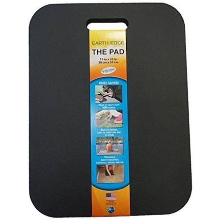 Earth Edge 20 x 15 x 1 in. Rubber Ultimate Comfort Pad Black EE000261-10