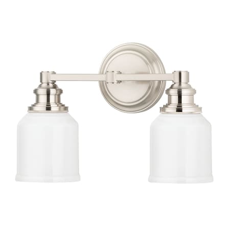 Hudson Valley Lighting Windham 2 Light Bath And Vanity 14.25 In. Satin Nickel 3402-SN