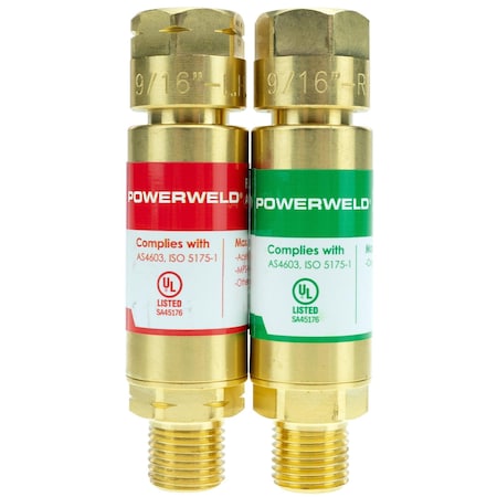 Powerweld Flash Arrestor Set, Regulator, 2PK PWFA30