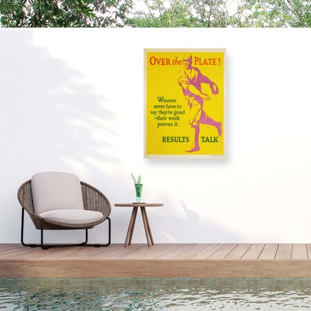 Trademark Fine Art Outdoor Canvas Art Marcus Jules 'Over the Plate' Wall Art for Patios, or Gardens GRL02213-OC2432WR