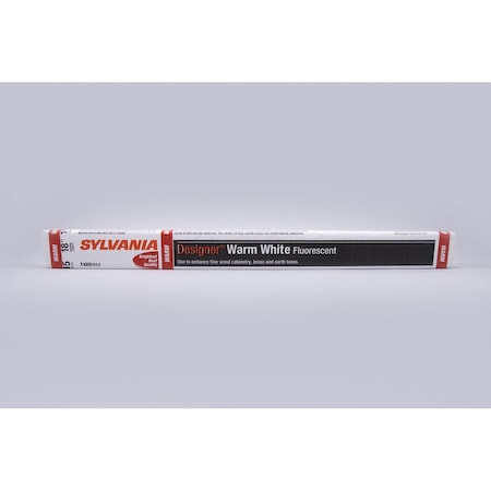 Ledvance/ Sylvania 15W T12 preheat FL lamp, Designer Warm White rare earthphosphor, 3000K color temperature, 70 CRI F15T12/DSW/RP/21551