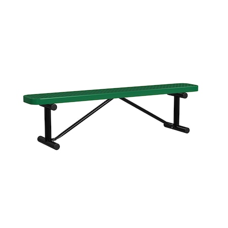 Leisure Craft Leisure Craft 6 FT Outdoor Bench without Back, Portable, Green B6XPP-GREEN