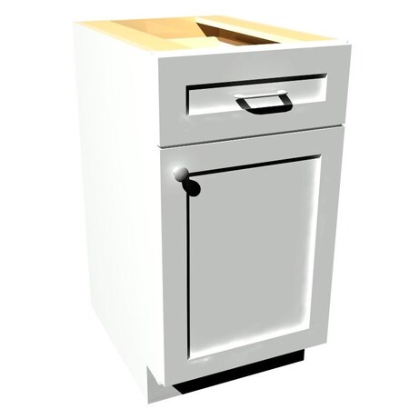 Rigel Cabinetry Kitchen Base Cabinet, 18 in W, 1-Door/1-Drawer, Raw Maple, Solid Wood RTA - 806190