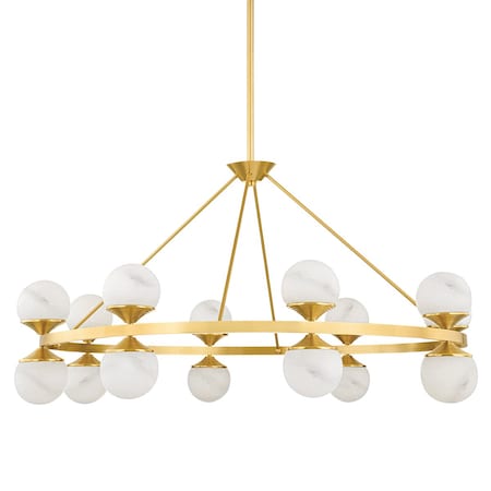 Hudson Valley Lighting Grafton 16 Light Chandelier 46 In. Aged Brass 8241-AGB