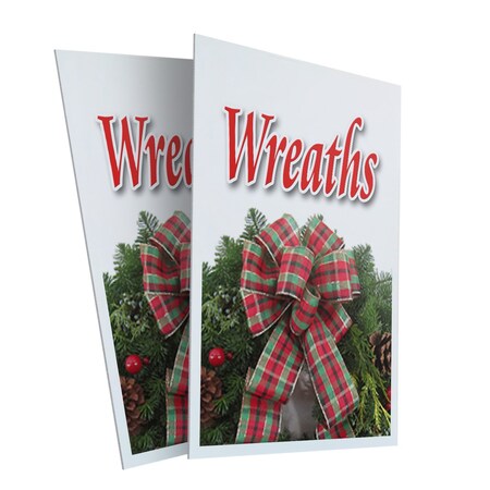 Signmission Wreaths, Plastic Signs Only 24 Inch x 36 Inch, Corrugated Plastic, 2PK CSB-2436-2PACK-Wreaths