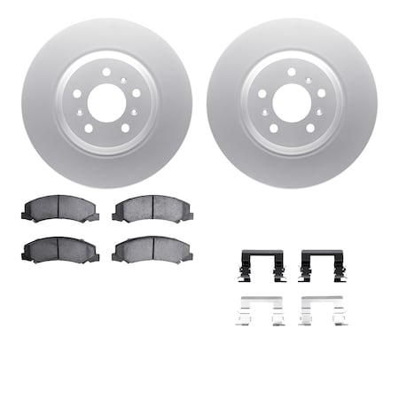 Dynamic Friction Co DFC GEOSPEC Coated Rotors with 5000 Brake Pads - Ceramic and Hardware 4512-46089
