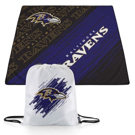 Picnic Time Family Of Brands NFL Baltimore Ravens - Impresa Picnic Blanket 819-01-999-036-2