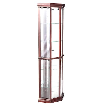 Homeroots 16in Dark Brown Display Stand 374163