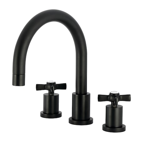 Kingston Brass Two-Handle Deck Mount Roman Tub Faucet, Matte Black KS8320ZX