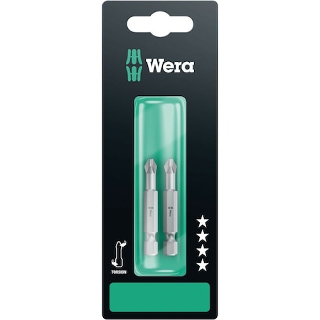 Wera 851/4 TZ SB bits, PH 2 x 50 mm, 2 pieces 5134381001