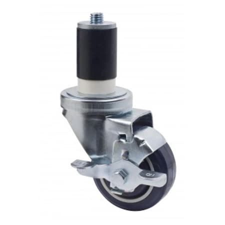 Focus Foodservice Set of 4 each 3 in. expanding stem casters with brakes, 4PK FECST3