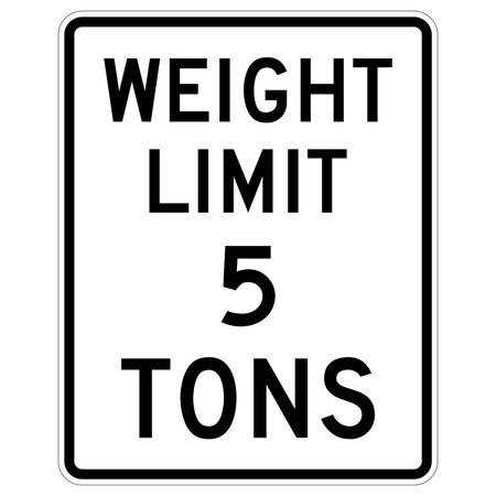 Sign Solutions Usa Traffic Sign, 18 in Width, Aluminum Sign, Vertical Rectangle DUS06HWT1824R12-15