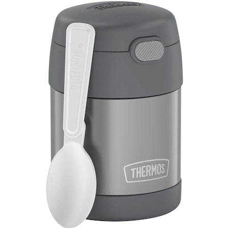 Thermos Vac Ins 10 oz Food Jar w/Spoon, Charcoal F3100CH6