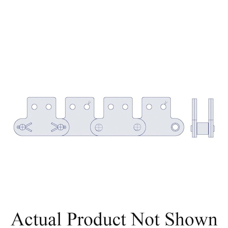 Hkk Chain HKK Double Pitch Riv Standard Conveyor w/SK-2 Att on Every P, 1P, .312 Dia x 5/16 W DC040RSK2EV