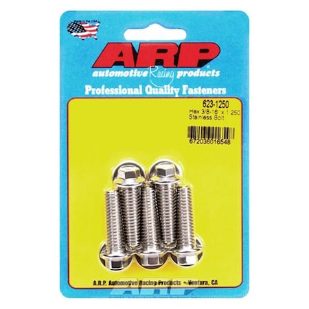 Arp 6231250 0.3716 x 1.25 in. Stainless Steel 6 Point Bolt Kit, 5PK ARP623-1250