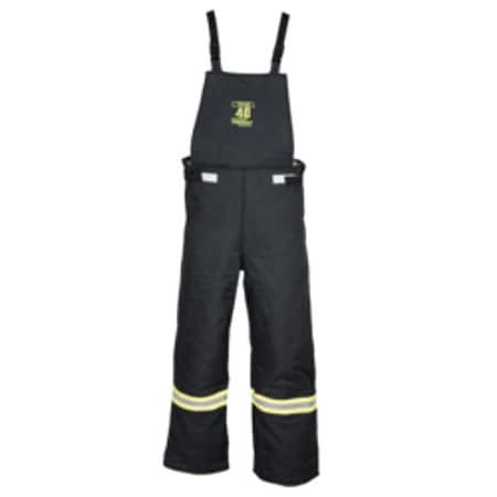 Oberon Arc Flash Bib Overalls, 40 Cal, 33 in Waist, Black, M TCG40-BIB-M