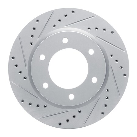 Dynamic Friction Co DFC Brake Rotor - Drilled and Slotted - Silver 631-54275L