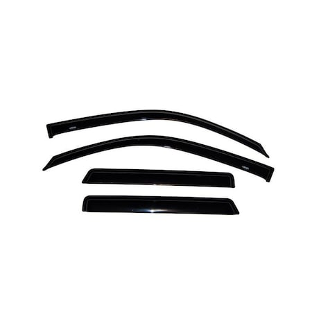 Ventshade Rainguards, Aerodynamic Design, Tape-On, Smoke, Acrylic, Set Of 4 94802