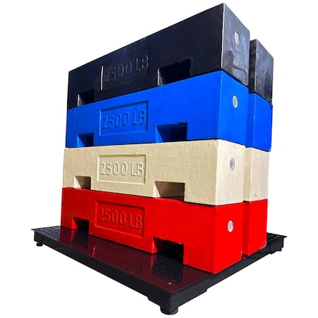 Selleton Scales Industrial Floor Scale, 4 ft x 4 ft, 1000 - 10000 lb SL-7517-4X4