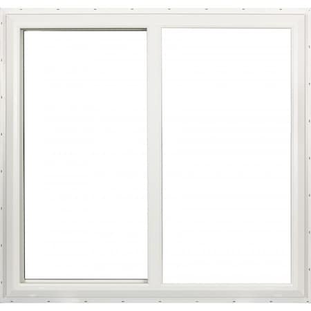 Factory 2U Windows Horizontal Sliding Impact Window 48in x 48in, White Vinyl, LowE Laminated Glass Argon Fill 804003