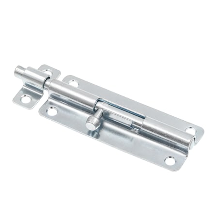 Prime-Line Door and Gate, Slide Barrel Bolt Latch 5 inch with Screws, Zinc Plated, Rust Resistant (Single Pack) U 117600