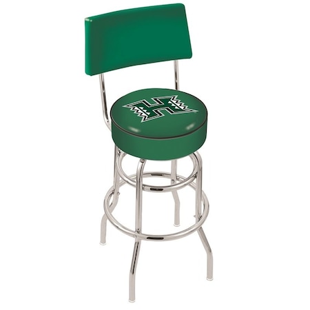 Holland Bar Stool Co 30" Chrome 2-Ring Hawaii Swivel Bar Stool, Back L7C430Hawaii