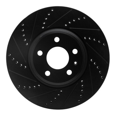 Dynamic Friction Co DFC Brake Rotor - Drilled and Slotted - Black 633-73057L