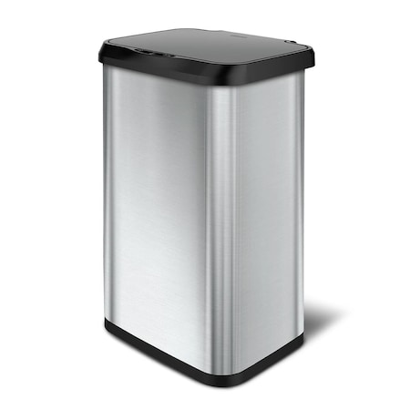 Bsl Titan Stainless Steel Motion Sensor Trash Can 13 Gallon / 50L with Antimicrobial Lid GLD-74515