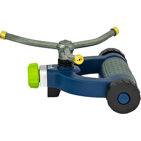 Ray Padula 3-Arm Metal Revolving Whirling Sprinkler on Weighted Wheel Base RP-SWDB