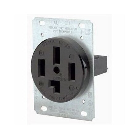 Leviton PlugsandRcptcls, 30A, 120/208VAC, Blk, Nylon 8330