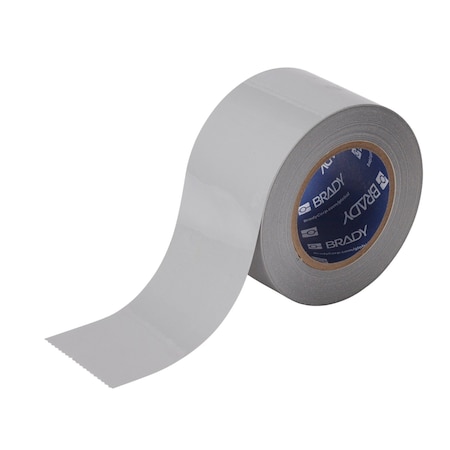 Brady ToughStripe Floor Marking Tape Roll - Polyester, Solid Color, Gray, 3in x 100ft, 100PK 134093
