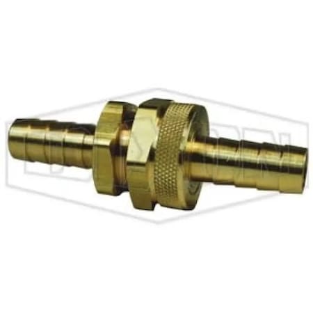 Dixon Hose Coupling with Hex Nut, 3/4-11-1/2 x 3/8 in Nominal, Garden Hose Thread x Hose Barb End Style, B 5920606K
