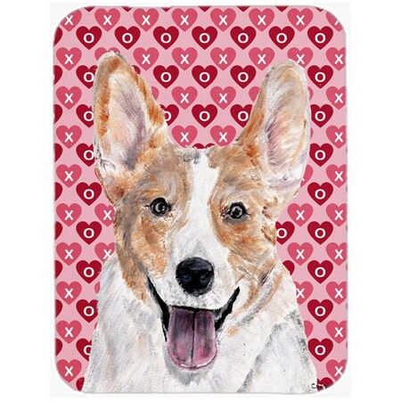 Carolines Treasures Cardigan Corgi Large Size Hearts And Love Glass Cutting Board SC9696LCB