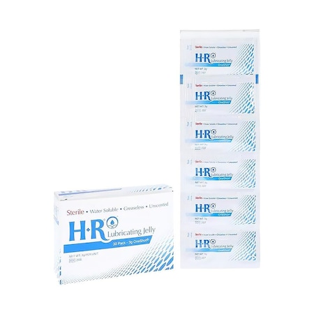 Hr One Shot Lubricating Jelly 3gm, 30PK 1233443