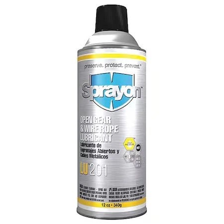 Sprayon Chain & Wire Rope Lubricant, 16 oz, Aerosol Spray Can, Mineral Oil with Molybdenum Base SC0201000