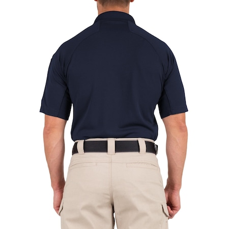First Tactical PERFORMANCE POLO SHORT SLEEVE, 100% Polyester, Button, 1 Pocket(s), Midnight Navy, 3XL 112509