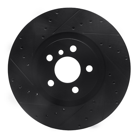 Dynamic Friction Co DFC Brake Rotor - Drilled and Slotted - Black 633-31157L