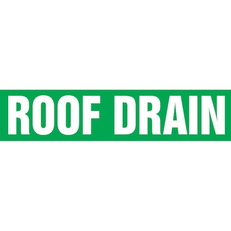 Accuform ASME ANSI PIPE MARKER ROOF DRAIN RPK617STB