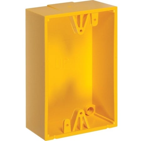 Safety Technology International Back Box, Polycarbonate, 3.2 in Width, 1.6" Depth, Yellow KIT-71100A-Y