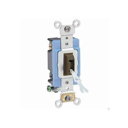 Leviton Toggle Locking 4-Way 15A Ind Gr Brown 1204-2L