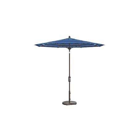 Treasure Garden 9 ft Patio Umbella, aluminum, fiberglass ribs, outdoor, Milano Cobalt Stripe UM840-00 56080 Milano Cobalt Stripe