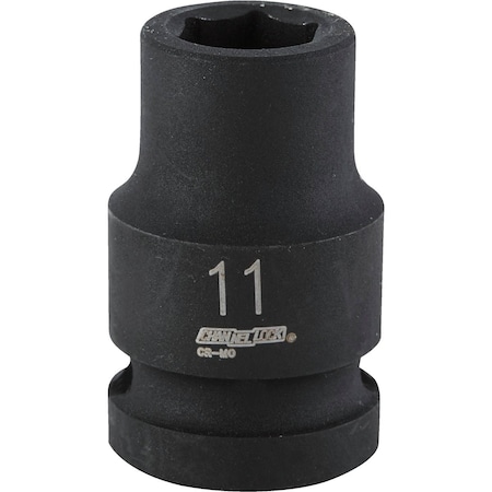 Channellock 1/2'' Drive 11 mm 6-Point Shallow Metric Impact Socket 302883