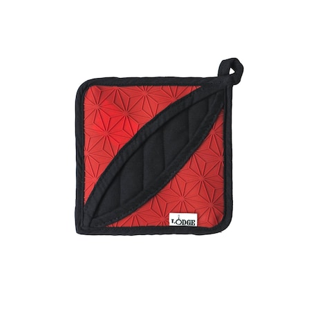 Lodge Red Silicone and Fabric Potholder / Trivet, 6PK ASFPH41