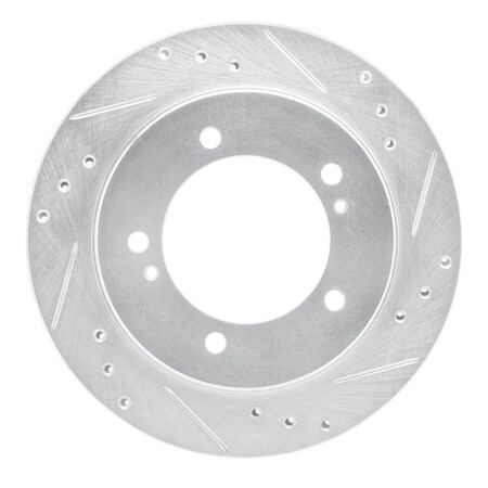 Dynamic Friction Co DFC Brake Rotor - Drilled and Slotted - Silver 631-47060R
