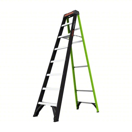 Little Giant Ladders A-Frame Stepladder, Fiberglass, 8 ft, 12.3 ft 15768-001
