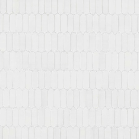 Msi Bianco Glossy Ellipse 12  in. X 12  in. Glossy Glass Mosaic Tile, 15PK ZOR-MD-0621