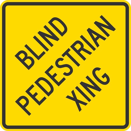 Lyle Blind Pedestrian Xing, 24x24, High Intensity Prismatic, Yellow G-13195-HI_24x24